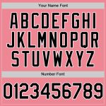 Custom Name and Number Baseball Jersey in Medium Pink and Black-White - Personalized Authentic Team Jersey Personalized Medium
