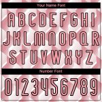 Custom Name Number Personalized Volleyball Jersey - Medium Pink Black White Geometric Sublimation Team Uniform Personalized