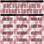 Custom Name Number Personalized Volleyball Jersey - Medium Pink Black White Geometric Sublimation Team Uniform Personalized