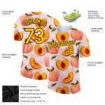 Custom Name and Number Summer T-Shirt - Medium Pink Gold-Black 3D Pattern Design for Holiday Performance Personalized Medium
