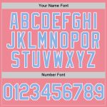 Custom Name and Number Baseball Jersey - Personalized Medium Pink Light Blue-White Authentic Team Apparel Personalized Medium
