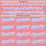 Custom Name and Number Baseball Jersey - Personalized Medium Pink Light Blue-White Authentic Team Apparel Personalized Medium