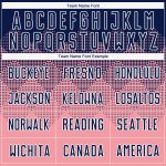 Custom Name Number Personalized Soccer Jersey - Medium Pink Navy-White Sublimation Team Uniform Personalized Medium Pink