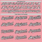 Custom Pink Pinstripe Baseball Jersey with Name & Number - Authentic Fade Design, Medium Size, White & Black Personalized