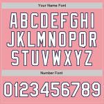 Custom Name and Number Personalized Medium Pink Pinstripe Authentic Baseball Jersey - White Navy Fashion Team Jersey Personalized