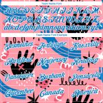 Custom Team Performance T-Shirt with Personalized Name and Number, 3D Pattern Design in Medium Pink and Powder Blue-White.