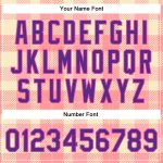 Custom Name and Number Personalized Pink Purple Plaid Bomber Varsity Jacket Medium 3D Pattern Design Full-Snap Classic Personalized
