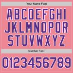 Custom Name and Number Baseball Jersey - Medium Pink Purple-White Authentic Design Personalized Medium Pink Purple-White