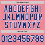 Custom Name and Number Authentic Baseball Jersey - Medium Pink Royal-White Personalized Team Apparel Personalized Medium