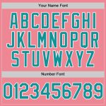 Custom Name Number Authentic Baseball Jersey - Personalized Medium Pink Teal White Personalized Medium Pink Teal-White Authentic