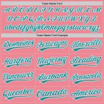 Custom Name Number Authentic Baseball Jersey - Personalized Medium Pink Teal White Personalized Medium Pink Teal-White Authentic