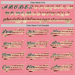Custom Vintage USA Flag Baseball Jersey - Medium Pink, Authentic Cream, Personalized Name & Number Personalized Medium Pink