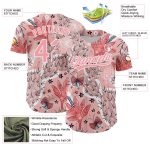 Custom Cactus Festival Baseball Jersey - Personalized Medium Pink White 3D Pattern with Team Name and Number Personalized