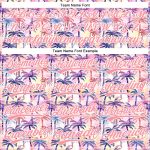 Custom Name and Number Tropical Hawaii Palm Trees Baseball Jersey - Personalized Medium Pink White 3D Pattern Design Personalized