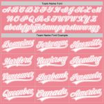 Custom Personalized Baseball Jersey - Medium Pink and White with Name & Number Personalized Medium Pink White Authentic Baseball