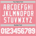 Custom Personalized Baseball Jersey - Medium Pink and White with Name & Number Personalized Medium Pink White Authentic Baseball