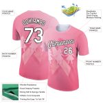 Personalized 3D Pink Ribbon Breast Cancer T-Shirt with Custom Name & Number - Medium Pink White Black Performance Tee Personalized