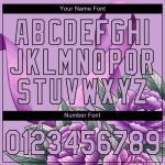 Custom Performance T-Shirt for World Cancer Day - Personalized Medium Purple Black 3D Pattern with Team Name and Number Personalized