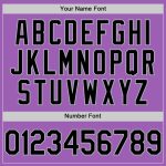 Custom Name and Number Personalized Medium Purple Black-Gray Authentic Baseball Jersey Personalized Medium Purple Black-Gray