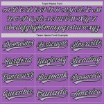 Custom Name and Number Personalized Medium Purple Black-Gray Authentic Baseball Jersey Personalized Medium Purple Black-Gray