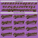 Custom Name Number Baseball Jersey - Medium Purple Black Old Gold Authentic Team Jersey Personalized Medium Purple Black-Old