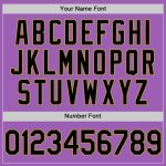 Custom Name Number Baseball Jersey - Medium Purple Black Old Gold Authentic Team Jersey Personalized Medium Purple Black-Old