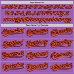 Custom Personalized Baseball Jersey with Name and Number - Medium Purple Black-Orange Authentic Team Gear Personalized Medium