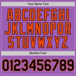 Custom Personalized Baseball Jersey with Name and Number - Medium Purple Black-Orange Authentic Team Gear Personalized Medium