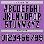 Custom Name and Number Medium Purple and Black-White Authentic Baseball Jersey - Personalized Team Apparel Personalized Medium