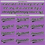 Custom Name and Number Medium Purple and Black-White Authentic Baseball Jersey - Personalized Team Apparel Personalized Medium