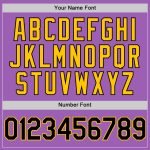 Custom Name and Number Personalized Baseball Jersey in Purple Black-Yellow - Authentic Medium Size Team Gear Personalized