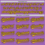 Custom Name and Number Personalized Baseball Jersey in Purple Black-Yellow - Authentic Medium Size Team Gear Personalized