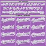 Custom Name and Number Personalized Medium Baseball Jersey - Purple Gray-White Authentic Team Sportswear Personalized Medium