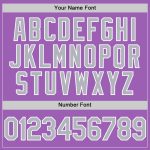 Custom Name and Number Personalized Medium Baseball Jersey - Purple Gray-White Authentic Team Sportswear Personalized Medium