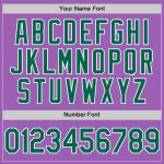 Custom Medium Purple Baseball Jersey with Kelly Green and White - Personalized Team Name & Number Personalized Medium Purple