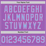 Custom Baseball Jersey with Personalized Team Name & Number in Medium Purple, Light Blue & Pink Personalized Medium Purple