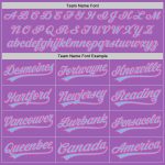 Custom Baseball Jersey with Personalized Team Name & Number in Medium Purple, Light Blue & Pink Personalized Medium Purple