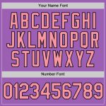 Custom Name and Number Authentic Baseball Jersey - Personalized Medium Purple and Pink-Black Team Jersey Personalized Medium