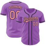 Custom Name and Number Authentic Baseball Jersey - Personalized Medium Purple and Pink-Black Team Jersey Personalized Medium