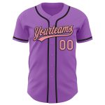 Custom Name and Number Authentic Baseball Jersey - Personalized Medium Purple and Pink-Black Team Jersey Personalized Medium