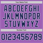Personalized Custom Name Number Authentic Baseball Jersey - Medium Purple Navy-White Personalized Medium Purple Navy-White