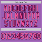 Custom Purple Pink Black Baseball Jersey with Personalized Name and Number - Authentic Medium Size Personalized Medium Purple