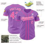Custom Name and Number Purple Pink-White Authentic Baseball Jersey - Personalized Medium Team Jersey Personalized Medium