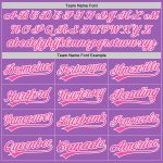 Custom Name and Number Purple Pink-White Authentic Baseball Jersey - Personalized Medium Team Jersey Personalized Medium
