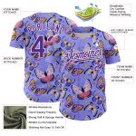 Personalized Purple 3D Pattern Butterfly Baseball Jersey with Custom Name and Number - Authentic Team Apparel Personalized