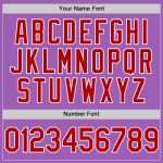 Custom Name and Number Authentic Baseball Jersey - Medium Purple Red-White Personalized Team Jersey Personalized Medium Purple