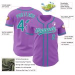 Custom Name and Number Medium Purple Teal-White Baseball Jersey - Personalized Authentic Team Apparel Personalized Medium