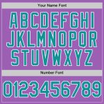 Custom Name and Number Medium Purple Teal-White Baseball Jersey - Personalized Authentic Team Apparel Personalized Medium