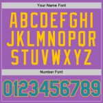 Custom Name Number Personalized Baseball Jersey Medium Purple Teal Yellow Authentic Personalized Medium Purple Teal-Yellow