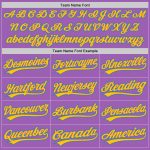 Custom Name Number Personalized Baseball Jersey Medium Purple Teal Yellow Authentic Personalized Medium Purple Teal-Yellow